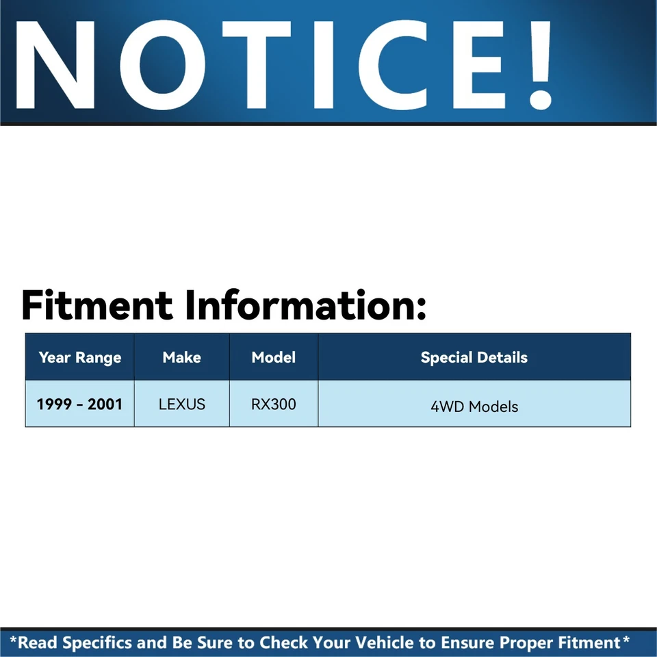 Rotores de freno delanteros y traseros + pastillas de cerámica para 1999 2000 2001 Lexus RX300 4x4 Foto 2 de 4