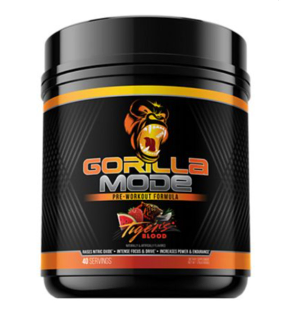Gorilla Mode Pre-Workout Formula - Tiger's Blood (1.36 Lbs. / 40 Servings)