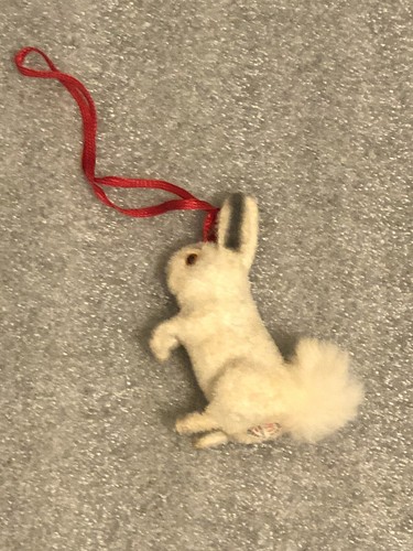 Vintage Wagner Handwork Flocked White Bunny Rabbit Ornament Germany | eBay