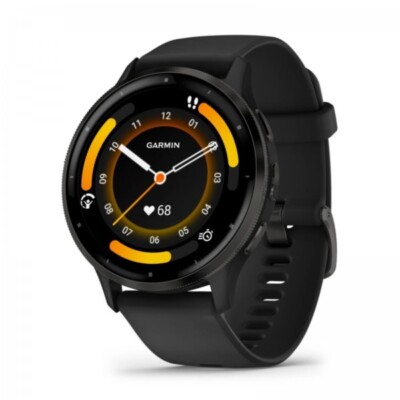 Garmin Venu Black Stainless Steel GPS Smartwatch with Black