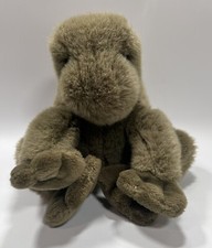 10'' Vintage Gund Green Frog Plush Realistic Teddy Toy w/ Croaker Rattle 1985