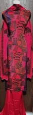 3 peice Unstitched open fabric Salwar Kameez Plazzo Suit bollywood dress Red