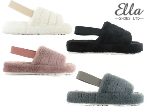 fur slip ons