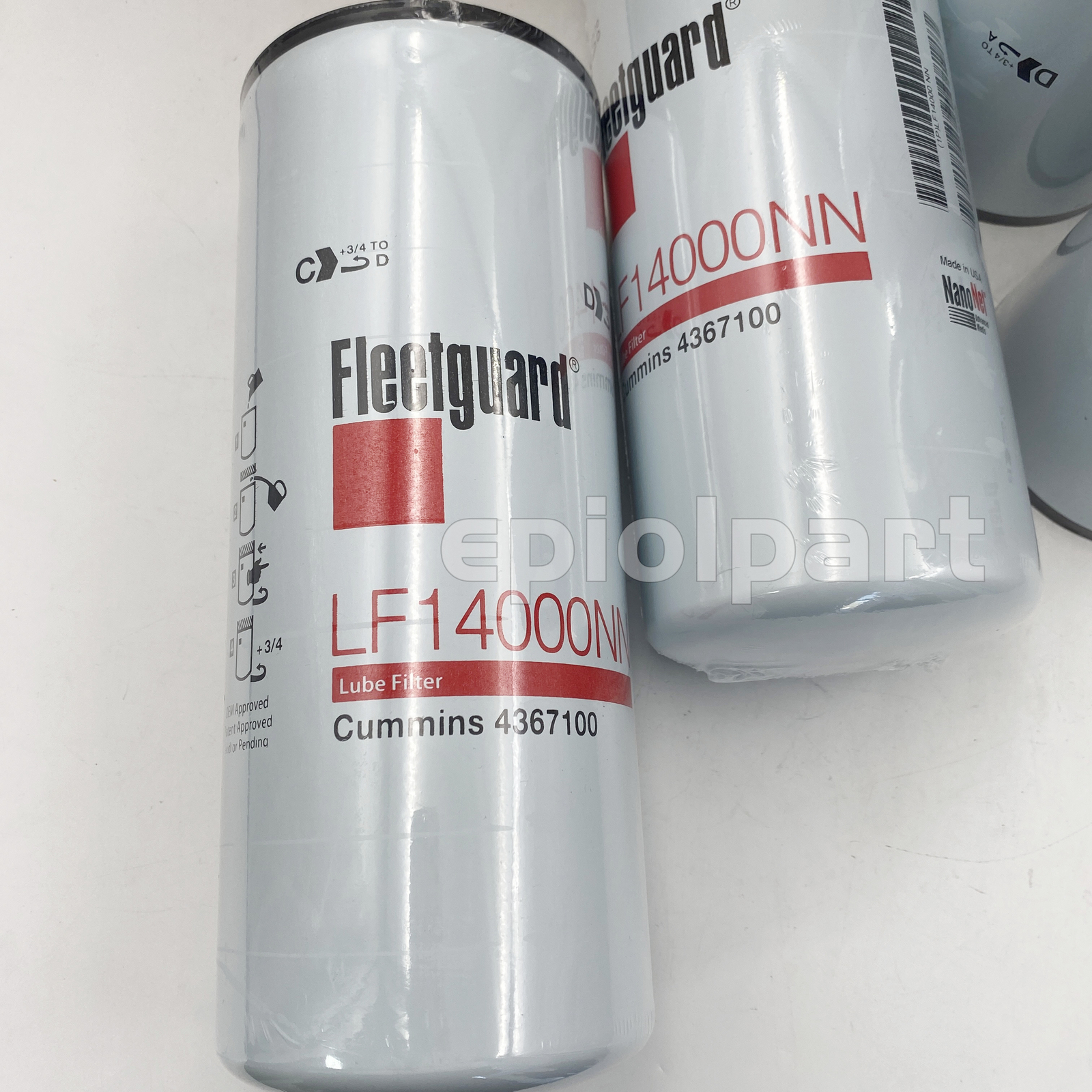 6Pack Fleetguard LF14000NN Oil Filter Cummins ISX 4367100 OEM Free ...