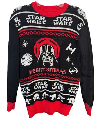 Star Wars Merry Sithmas Darth Vader Mens Small Christmas Pullover H&M Sweater
