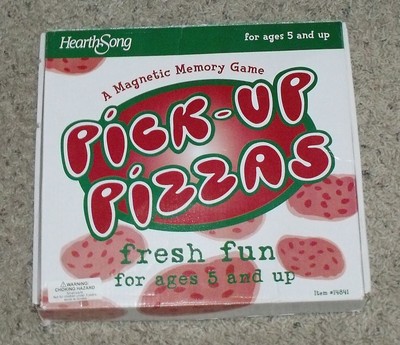 Hearthsong Pick Up Pizzas Game Wooden Board Game