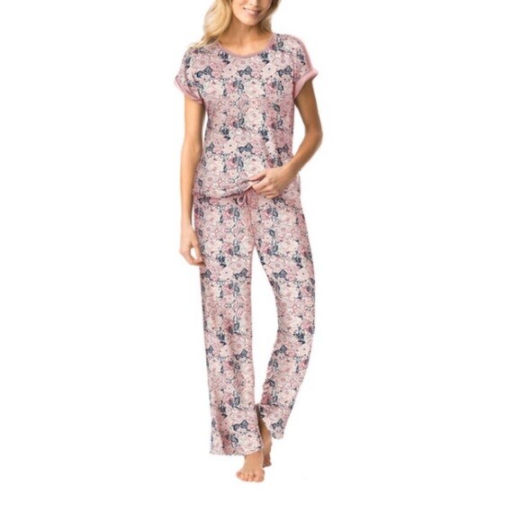 Lucky BRAND Women's Extra Large Pajama Set 3 Piece Shirt Shorts Pant