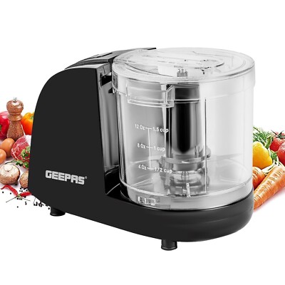 Multi Zerkleinerer 350ML Lebensmittelzerkleinerer Fleischwolf Mixer Salsa Pesto 200W 350ML schwarz