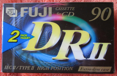 2x MC FUJI DR II 90 IEC II TYPE II HIGH POSITION Audiokassette Leerkassette NEU