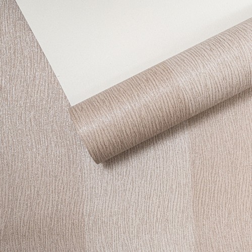 Taupe Brown Stripe Wallpaper Textured Glitter Shimmer Luxury Vinyl Heavyweight - Picture 8 of 9