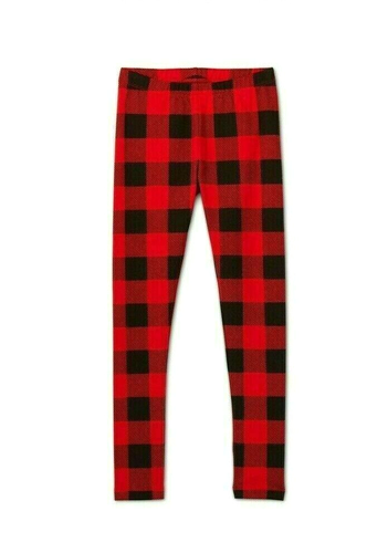 Cat & Jack Girls XS (4-5) NWT Red / Black Buffalo Plaid Leggings