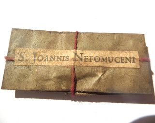 ANTIQUE RELIQUARY RELIQUE RELIC TO SAINT JOHN NEPOMUK / S. JOANNIS NEPOMUCENI