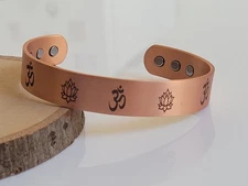 Pure Copper Magnetic Bracelet - Solid Copper Healing Arthritis Therapy Cuff OM