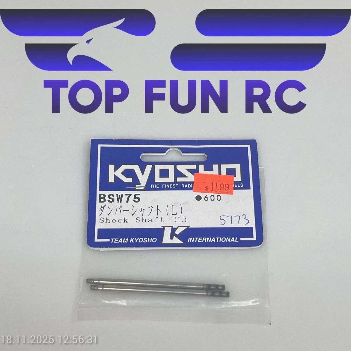 Pièce Kyosho Burns Vintage - Support Amortisseur Avant BSW-25 - Échelle 1/8 - Neuf