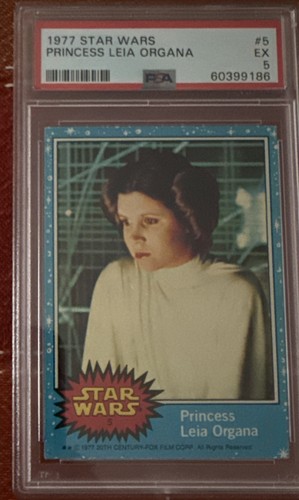 1977 Topps Star Wars #5 Princess Leia Organa — PSA 5