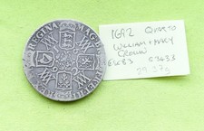 1692 Silver CROWN QVARTO Coin King William & Mary (1688-94) (29.37 grams)