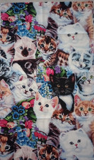 cats  kitty fun fabric 18 x  11 inch 1pc