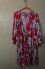 Lilac London XXL red floral print kimono robe — photo 2