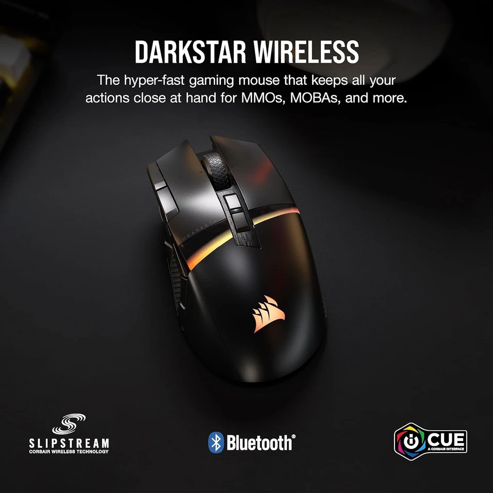 CORSAIR DARKSTAR RGB WIRELESS MMO Gaming Mouse – 26,000 DPI – 15...  - Image 2 of 4