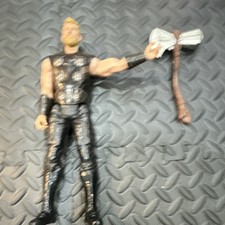 Marvel Thor Action Figure Black Brown Silver Beige Plastic with Axe