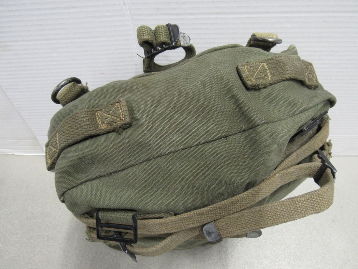 WW2 US M1945 Upper Combat Field Pack OD w/ Khaki Straps Bruce