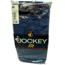 Vintage 1996 Jockey Life Mens Lo-Rise Briefs Blue 100 Cotton Size 40 8006CR NEW