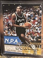 Fleer 1997-98 Tim Duncan #201 Spurs Rookie Basketball Card NBA. rookie card picture