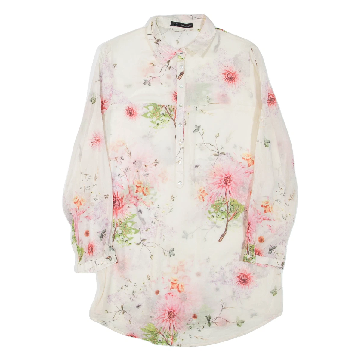 Chemisier Sans Manches Zara – Beige Imprimé Paisley – Taille XS – Femme