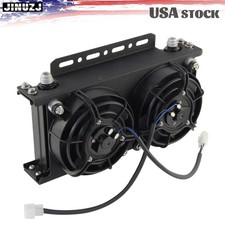 Universal 19 Row 8an Engine Oil Cooler Wmount Bracket Dual 5.5 Fans Kit Universal 19 Row 8an Engine Oil Cooler Wmount Bracket Dual 5.5 Fans Kit