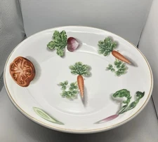 Vintage Ideal Ironstone Ware Serving Bowl Hand Painted IDE Brothers 10 Inches