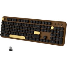 Colorful Wireless Bluetooth Keyboard Multi-Device with Retro Round Keycaps