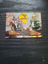 2000 Bowman Road to Success Brett Favre Todd Pinkston #R8 Packer/Eagle SP Insert