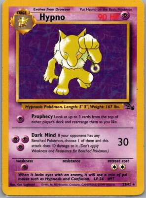 Fossil Pokémon TCG Hypno