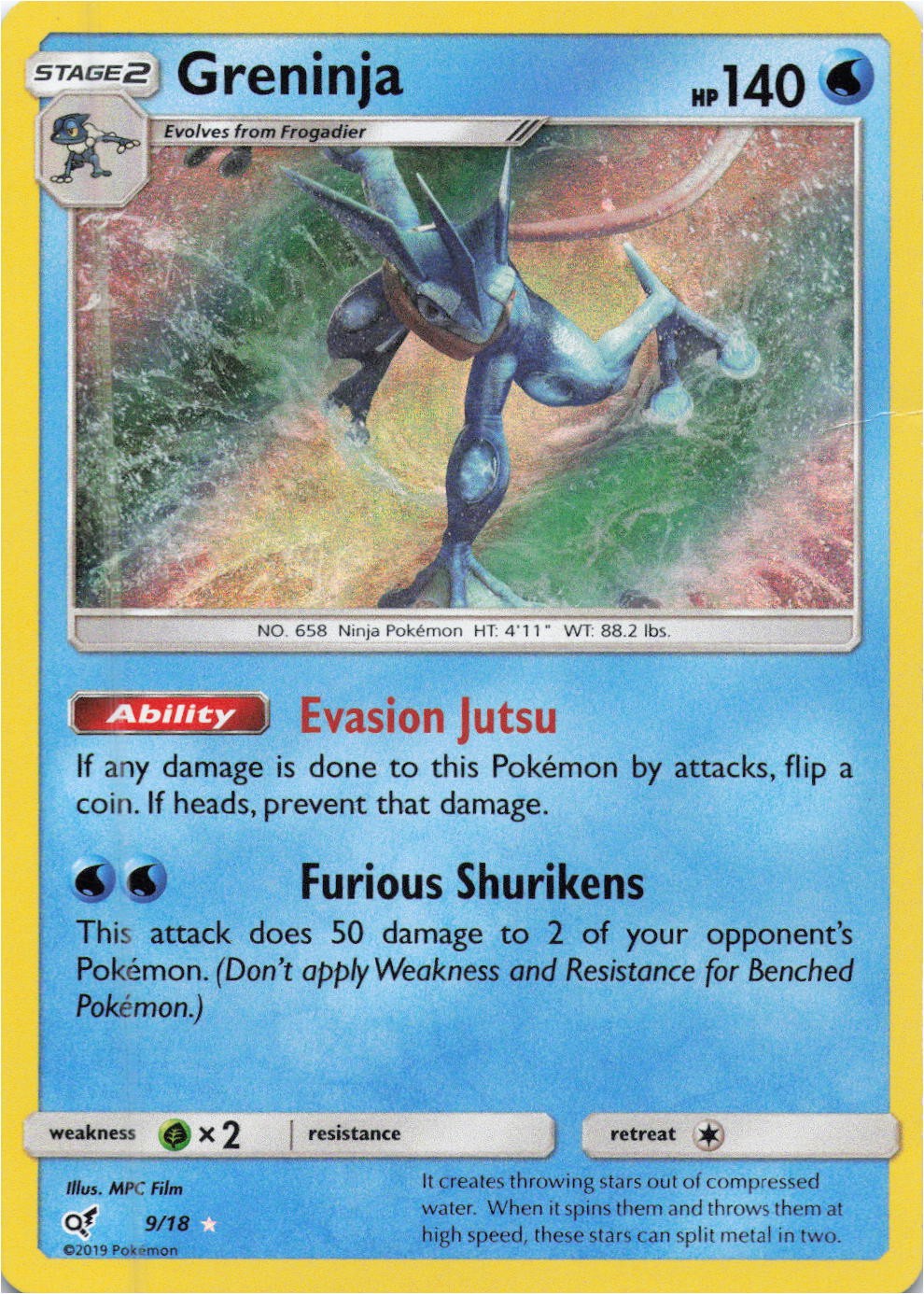 Pokemon - Greninja #9/18 - Detective Pikachu Holo
