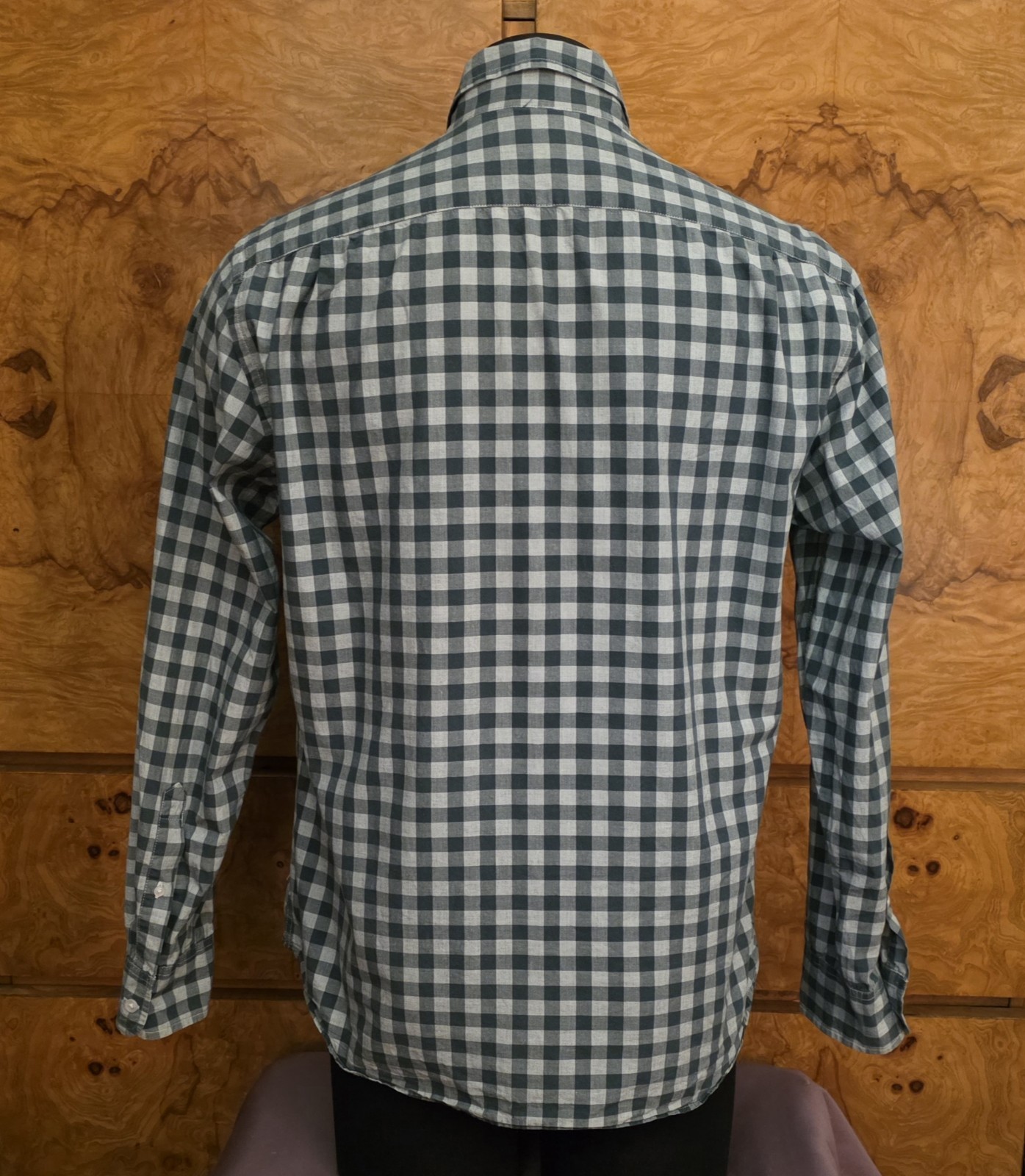 J. CREW ~ GREEN/GRAY CHECKED BUTTON DOWN COTTON S… - image 3