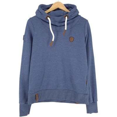 Nakano Hoodie Pullover Women Blue Cotton Polyester Regular Fit Logo Size L