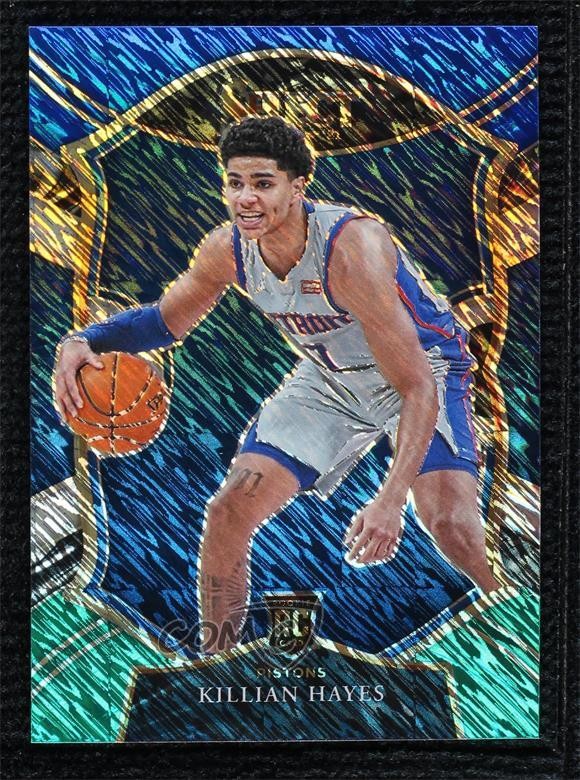 2020 Select Concourse Blue White Green Shimmer Prizm /49 Killian Hayes Rookie RC