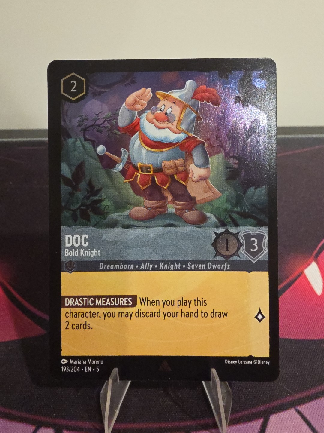 Doc Bold Knight #193/204 Disney Lorcana Shimmering Skies Cold Foil NM