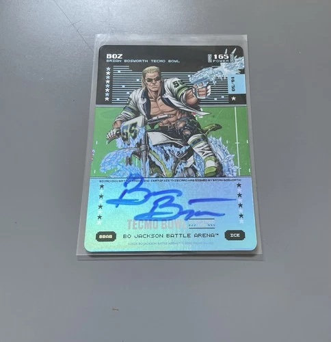 Bo Jackson Battle Arena Tecmo Bowl Boz Brian Bosworth ICE Autograph