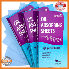 High-Performance Oil Absorbing Sheets for Face - 3 pack 150 sheets - Makeup Fr