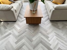 Bulk 43 Packs Victoria Universal 55 Parquet Herringbone Dryback LVT Flooring Lot