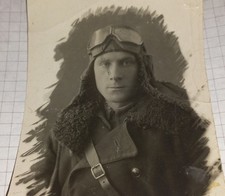 A portrait photoA Red Army Air Force pilot , awards, signed (A46)