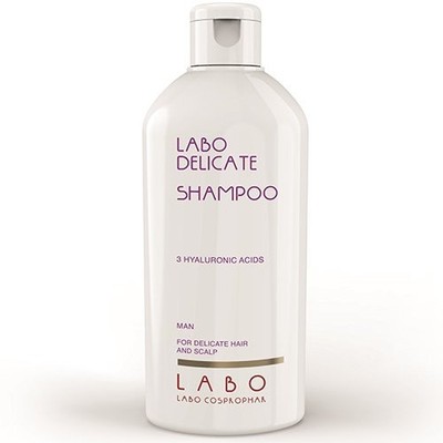 LABO Zartes Shampoo für empfindliche Kopfhaut mit 3 Hyaluronsäuren für Männer, 200ml