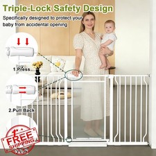 Qonimm Baby Gate 67-75" Extra Wide Pressure Mount Pet Gate