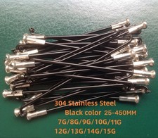 Customize Length 7g 8g 9g 10g 11g 12g E-bike J-bend Black Spoke Nipple 304 Ss