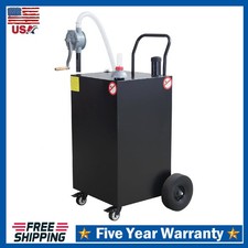 50 Gallon Gas Caddy Fuel Diesel Transfer Tank ,Wheels Portable Gas Storage Tank