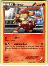 Pokemon Simisear Next Destinies 16/99 Damaged