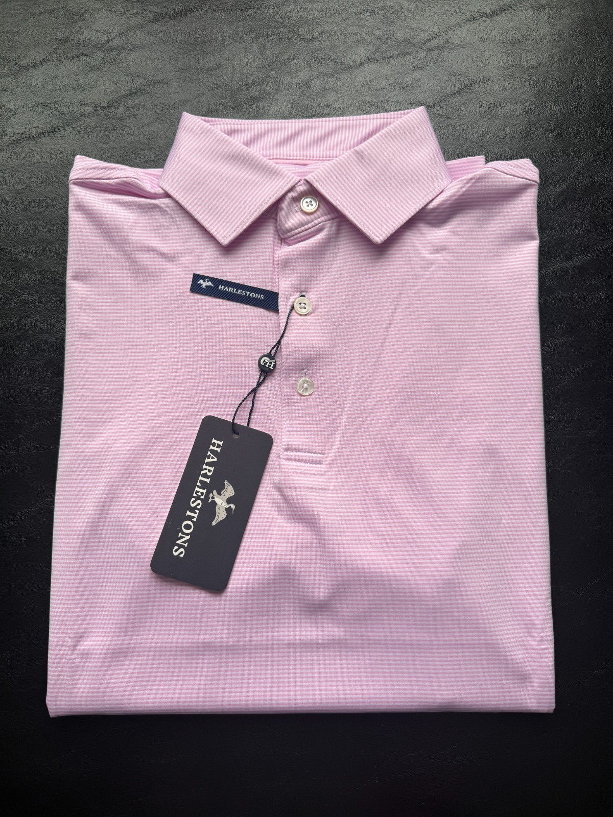 Nwt Men's Harlestons Sullivan Polo, Color: Mills Pink, Size: Small