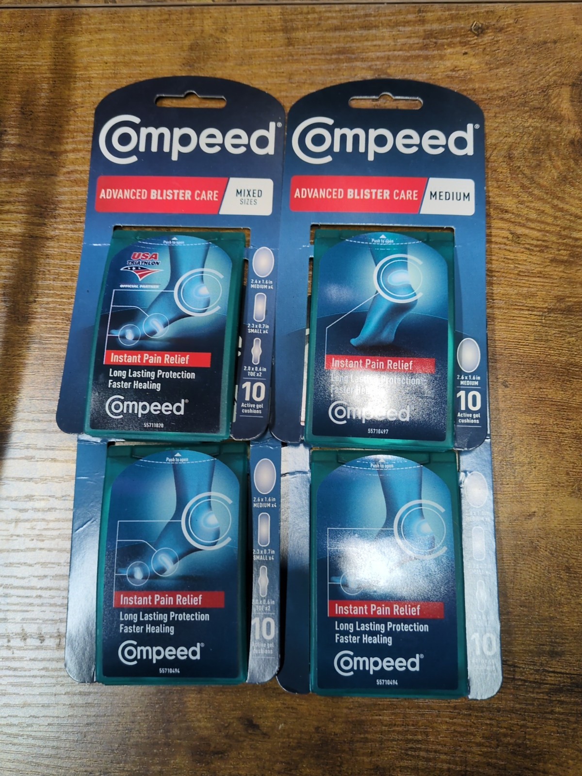 4 Compeed Advanced Blister Care Cushions, 10 Ct Mixed Size See Pic Dates ‼️