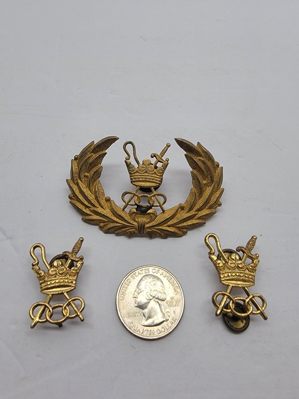 3 Vintage Odd Fellows Patriarchs Millitant Rank Badges, Hat Badge (B7)